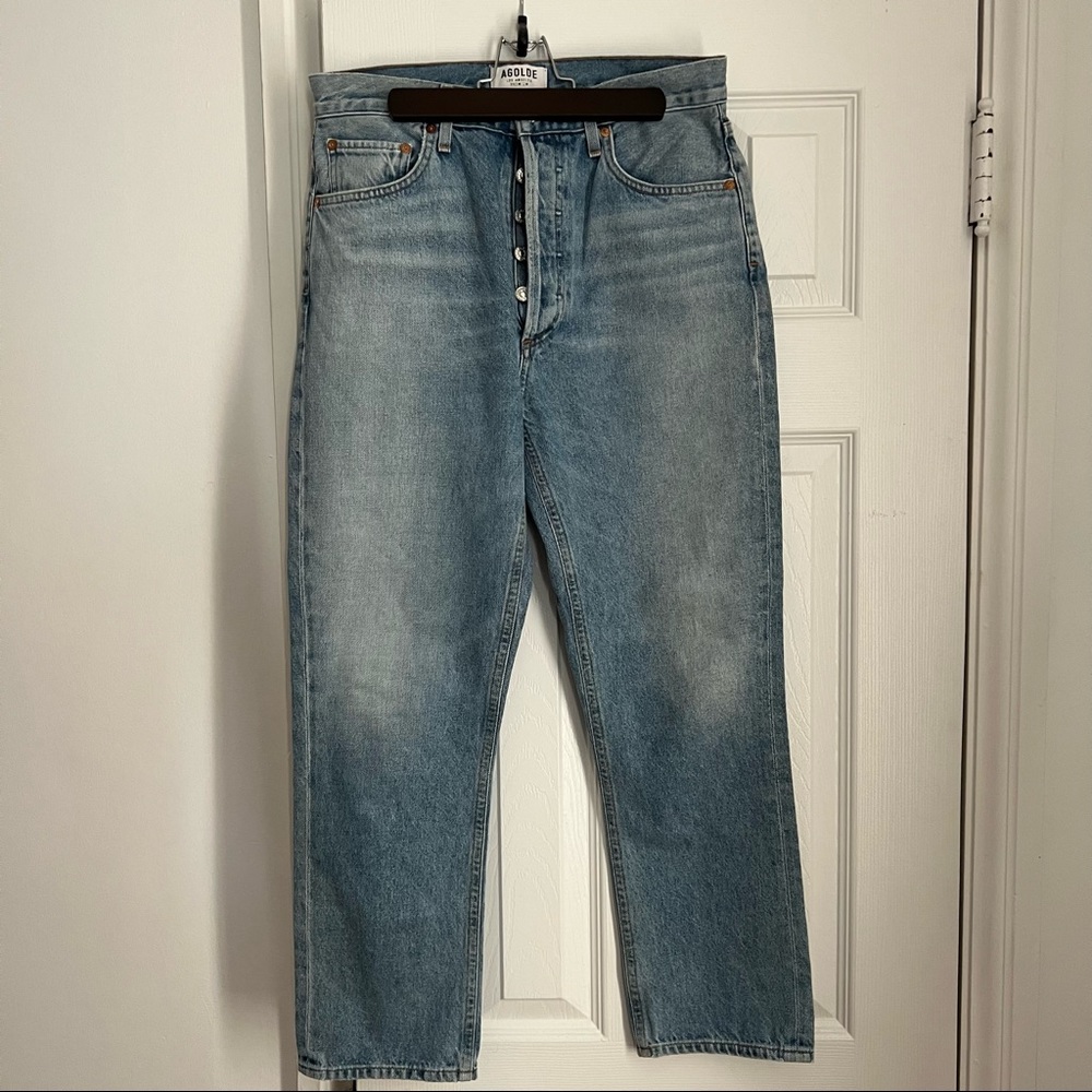 Like new Agolde jeans, exclusive to Amour Vert.
